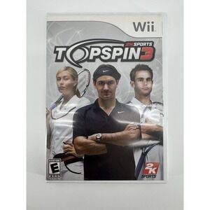 Top Spin 3 Nintendo Wii 2008 Top Spin Tennis Complete With Manual 2K Sports